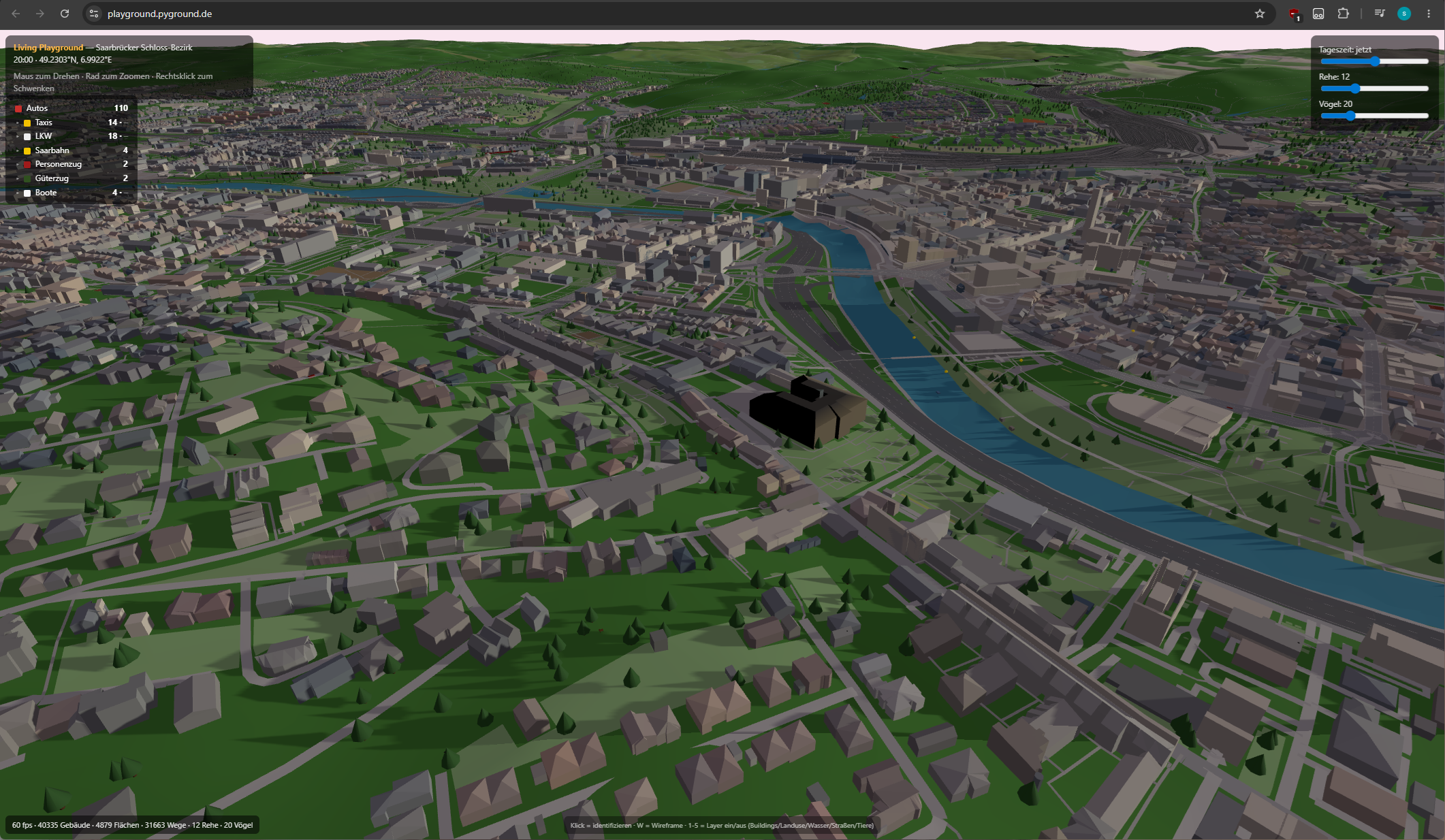 Vibe Coding: Wie man Saarbrücken in Three.js an einem Abend bauen kann